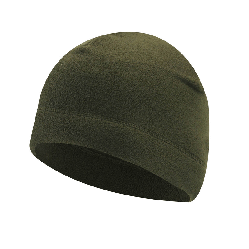 Unisex windproof fleece sports hat in olive green for fishing and hunting, perfect thermal insulation for cold weather adventures.